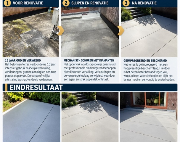 Renovatie van 15 jaar oud beton