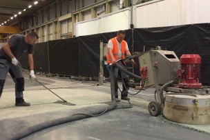 Frezen coating op beton