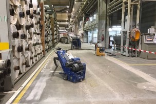 Betonvloer frezen voor AGV Transport
