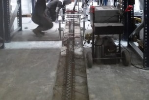 Installatie dilatatie dwars op verkeersrichting
